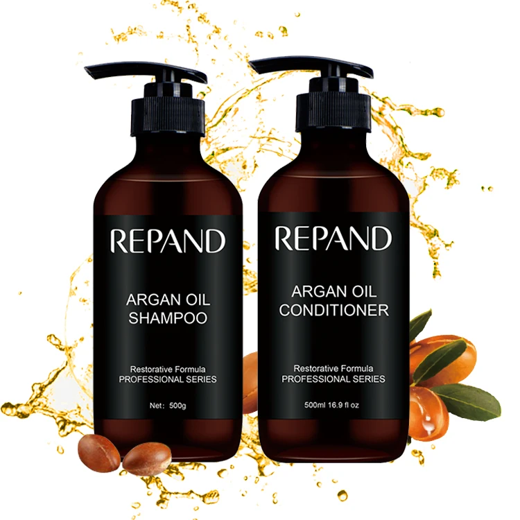 
Hot selling private label high quality sulfate free argan oil shampoo conditioner 