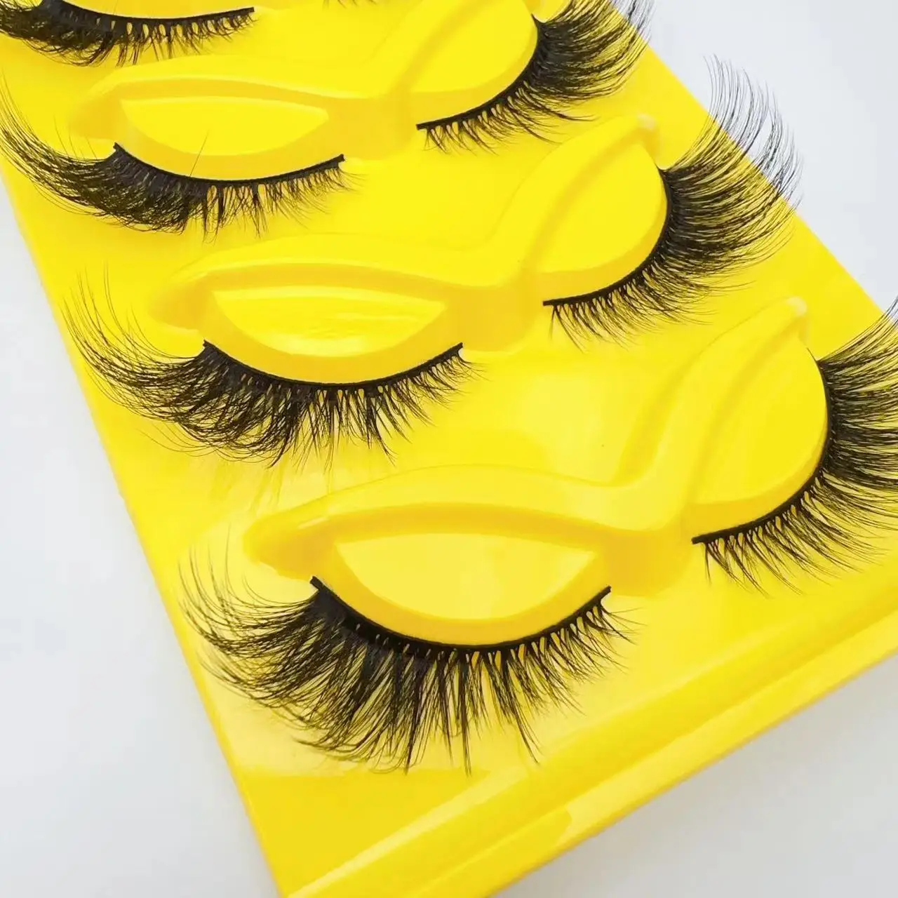 3D Full strip eyelashes create your own brand eye lashes Fluffy Wispy Curly Cat Eye Fake Eyelashes