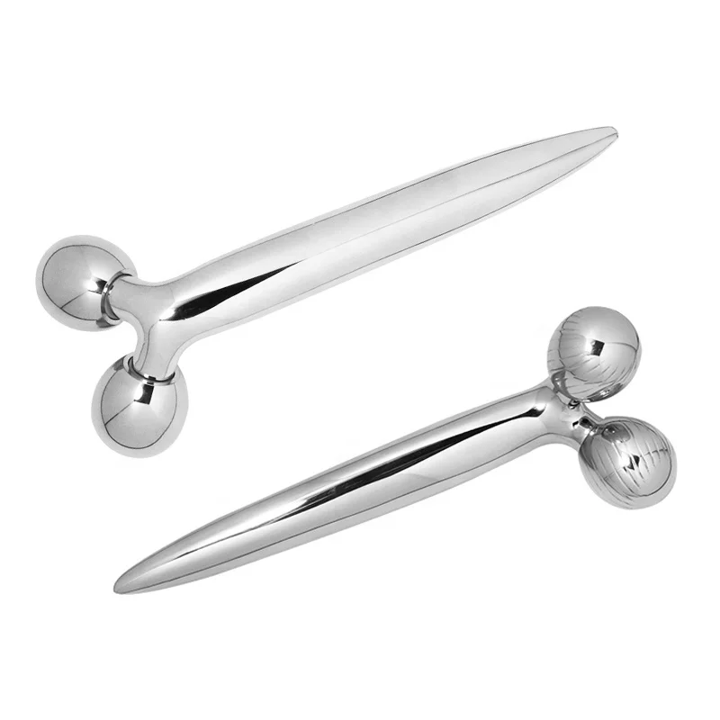 Beauty Tool Body Skin Lifting Thin Stainless Steel cooling balls Massager 3D V Face Ice Roller Facial Massage Machine