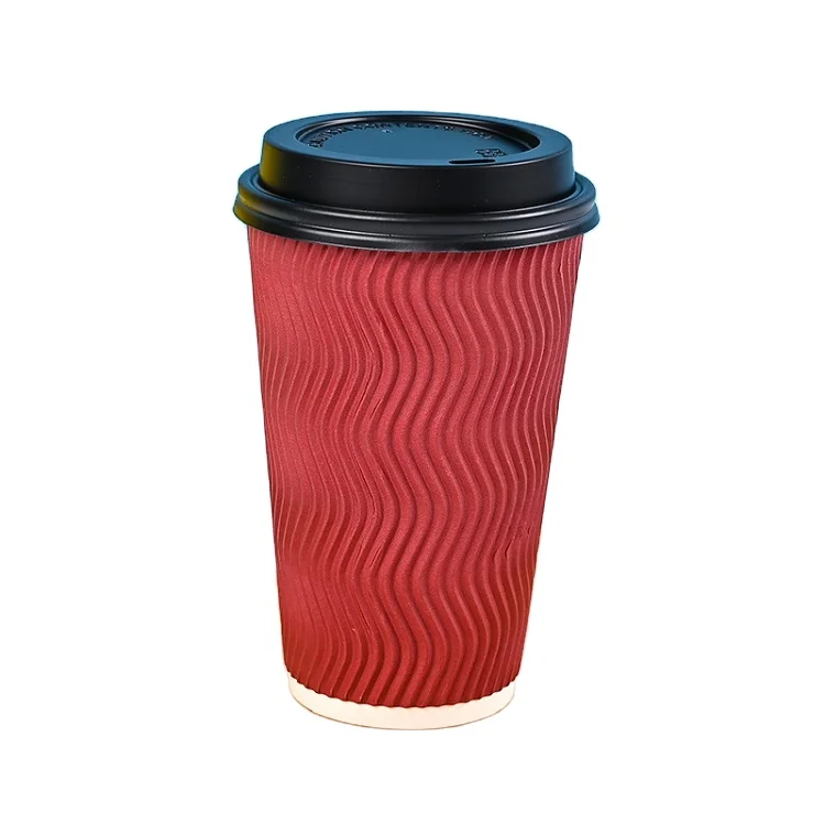 Customized cheap paper cups thickened ripple paper cup disposable muffin paper cup