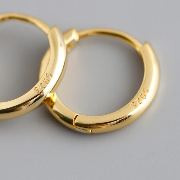 Glossy Silver Circle Earrings  simple vintage earring jewelry for women Jewelry