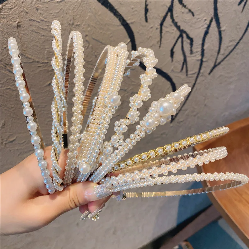 New Style Luxury Hair Accessories Sweet Headband Hair Bundle Baroque Handmade Wedding Bride Flower Hairband