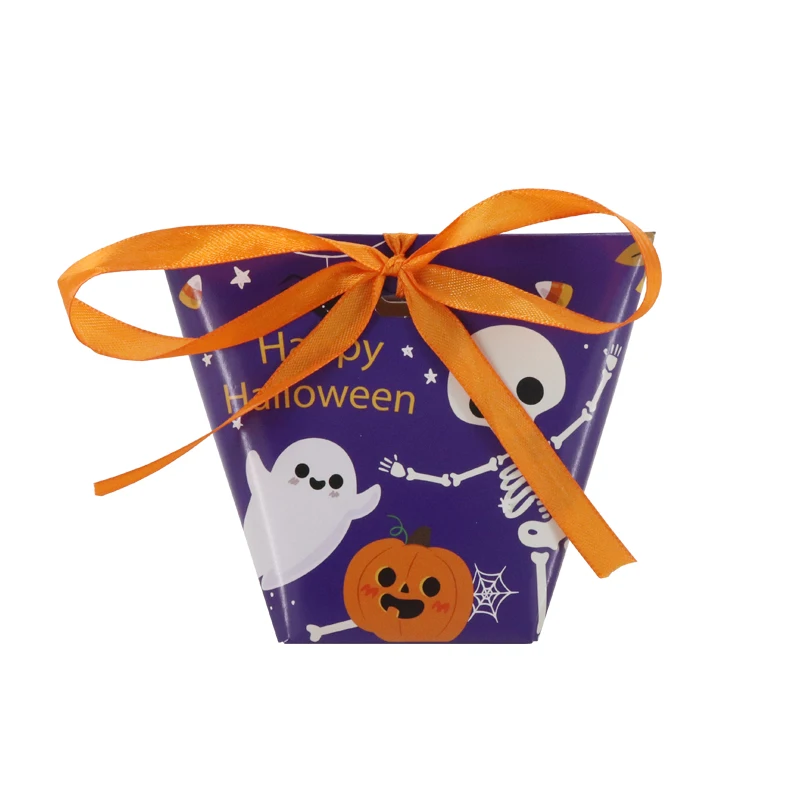 personalized design ribbon bowknot Christmas decoration candies gift box Holiday gift paper packaging box