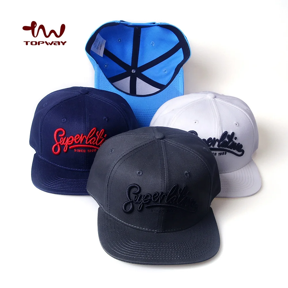 100% Cotton 6 Panel Flat Bill Snapback Cap Hats Caps Hip Hop Custom Gorra Snapback Premium Embroidery Unisex Adults Character