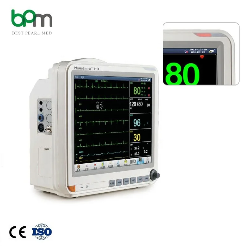 BPM-M1504 Portable Device Wall Mount Veterinary Multi-Parameter Vital Signs Monitor
