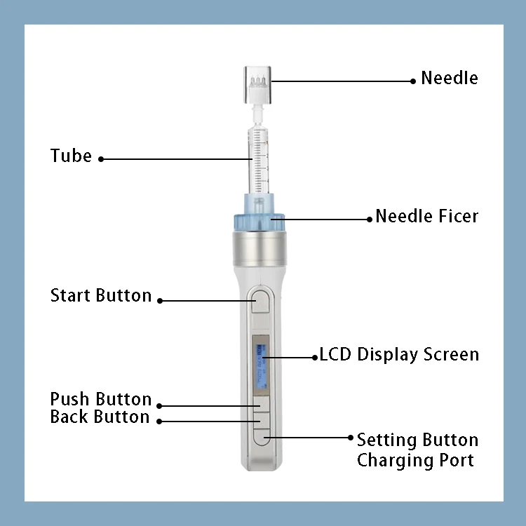 Meso Gun Portable Injector Needle Free Injection Mesotherapy Gun