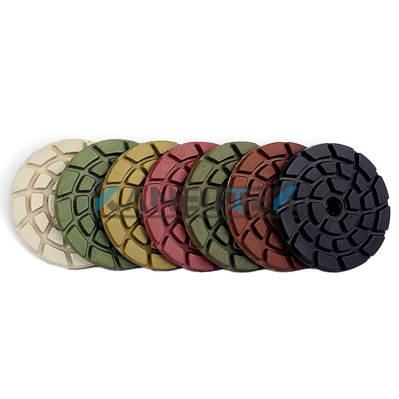 KANEOTEK 7-Step Resin Bond Wet And Dry Diamond Floor Polishing Pad For Polishing Machine Concrete Or Stone Granite Floor