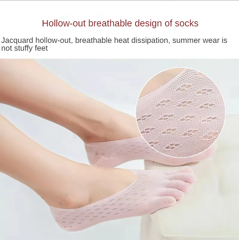 Новая летняя дышащая майка с длинным рукавом пять пальцев на резиновой подошве для маленьких детей; Носки перекрещивающимся дизайном носка отверстие с кружевным плетением