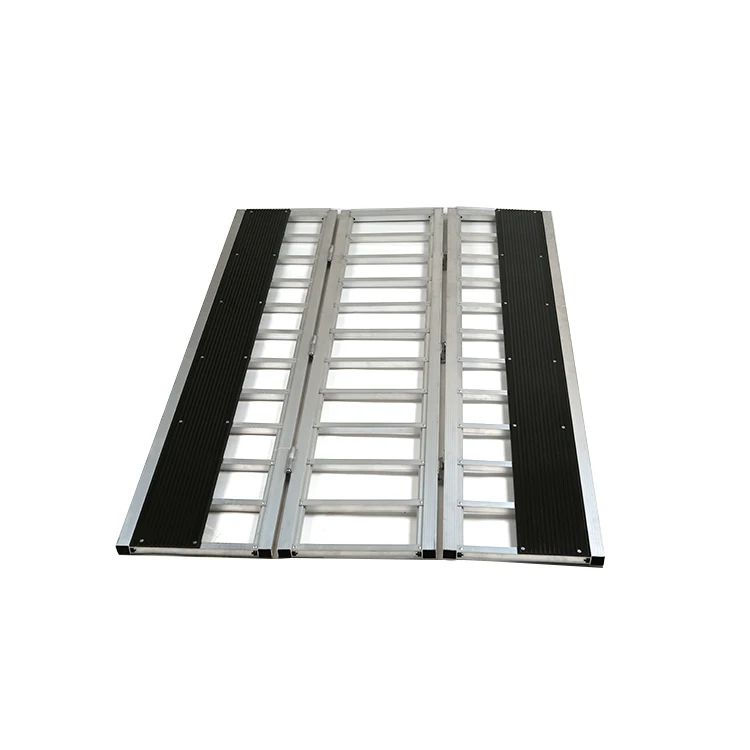 Складной тройной передвижной погрузчик рампа портативный снегоход скейт алюминиевая Автомобильная