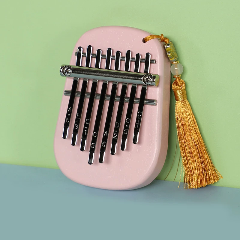 Medium 8-note mini Kalimba portable solid wooden transparent acrylic thumb piano beginner simple thumb piano