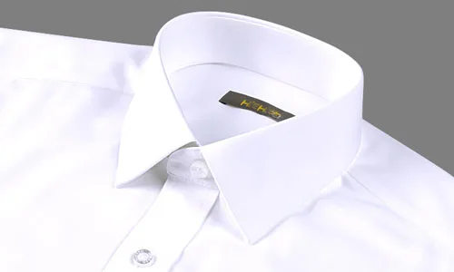 Fashionable mens dress shirt italian style long sleeve cotton/polyester white shirt