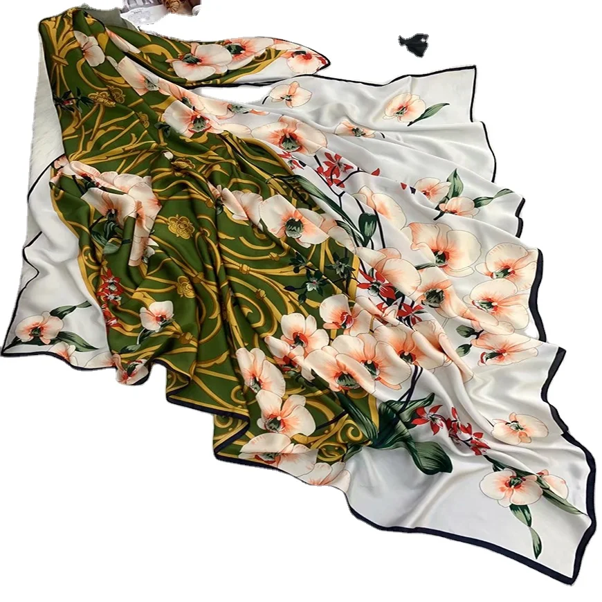 Fashion Women Silk Hair Scarf Ladies Clothing Decoration Personalized Long Silk Scarves