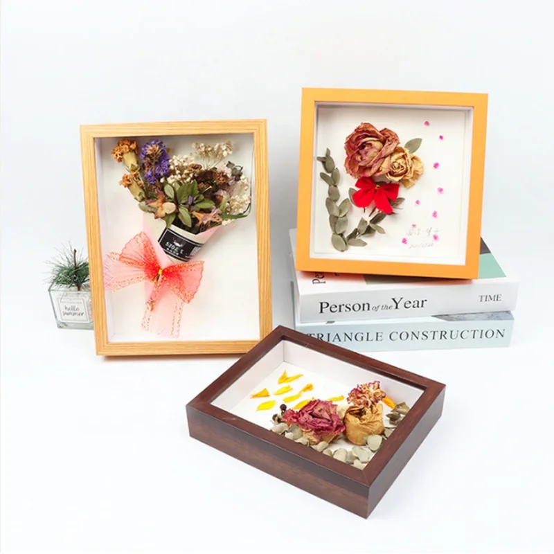 Huifeng New Design Shadow Box Display Photo Frame a4 Black MDF Picture