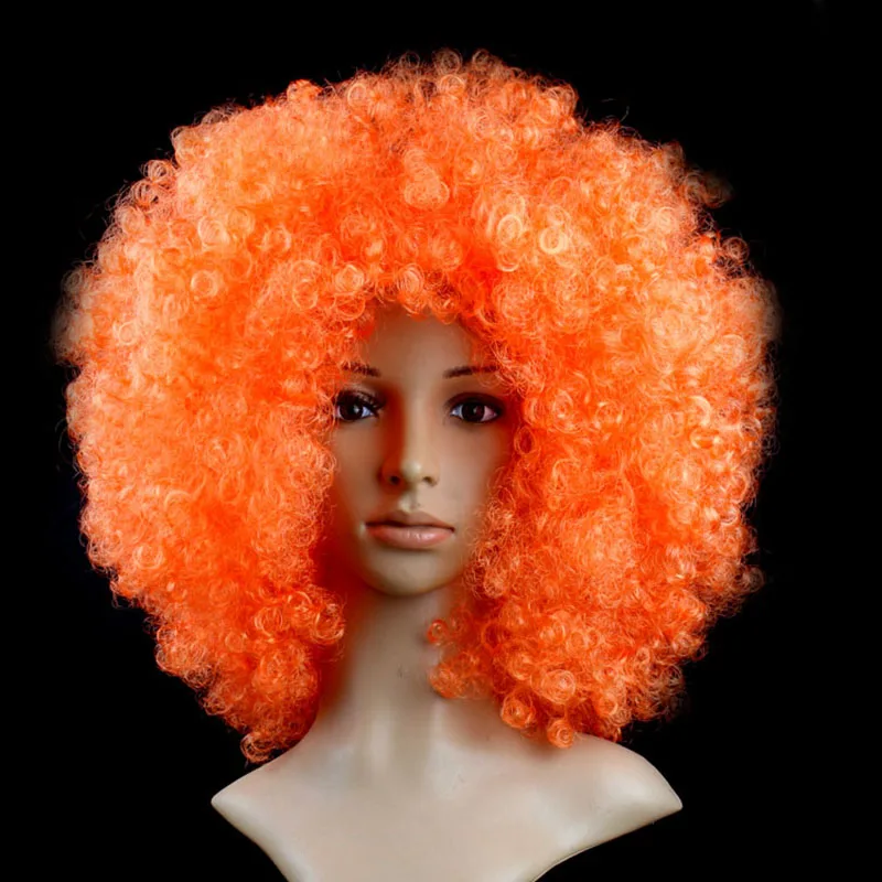 High Fibre Synthetic Wigs Color Short Red Pink Wig Curly Brown Hair Wigs For Party