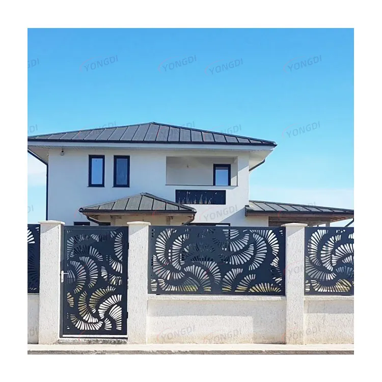 Sustainable cloture metallique laser cut aluminum alloy sheet garden screen metal panel for fencing