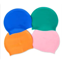 High Elasticity  Silicone Swimming Cap For Long Hair Packaging