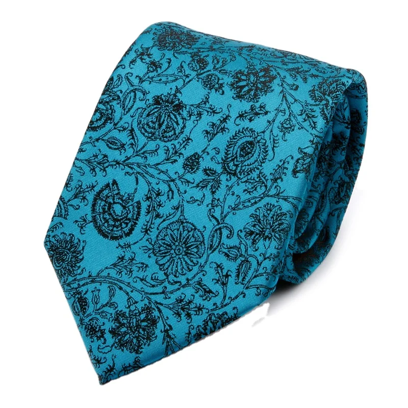 Hamocigia Custom 100% Polyester Paisly Jacquard Mens Tie Necktie