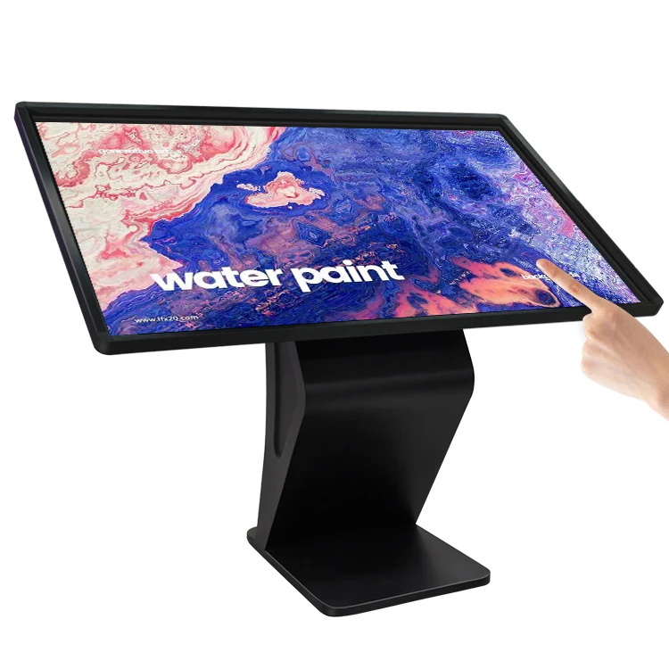 
free floor standing 22 32 43 55 smart pc android horizontal touch screen interactive display stand touchscreen information kiosk 