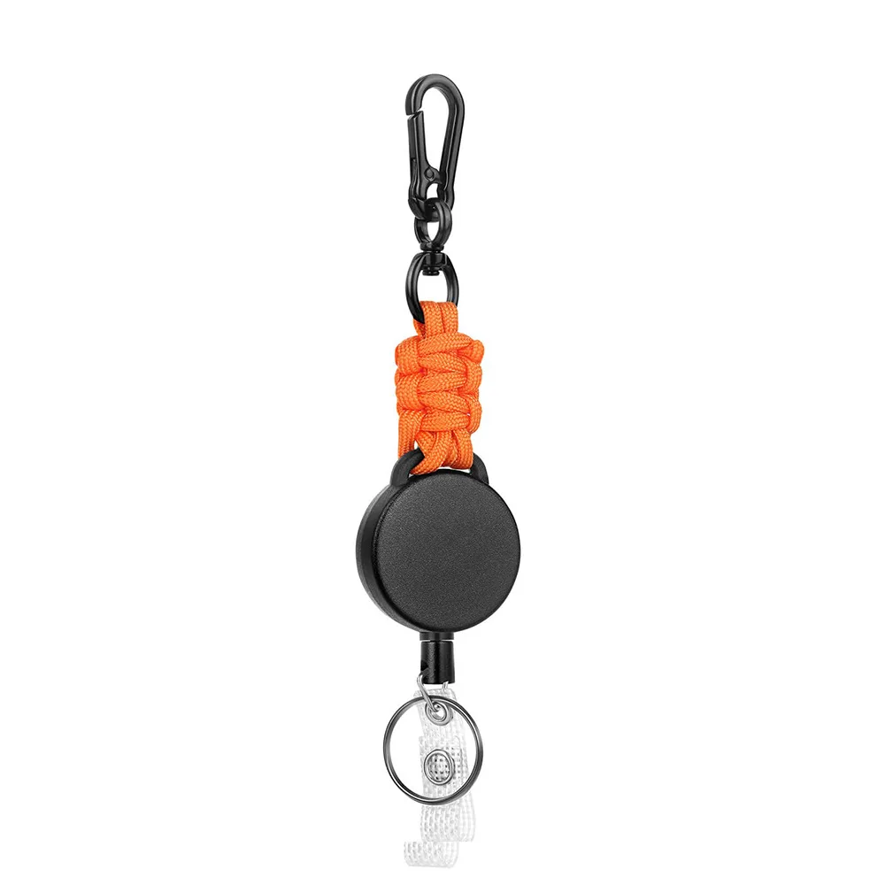 BSBH Custom Multi-functional Nylon Webbing Strap Keychain with Badge Holder for Camping Hiking Fishing