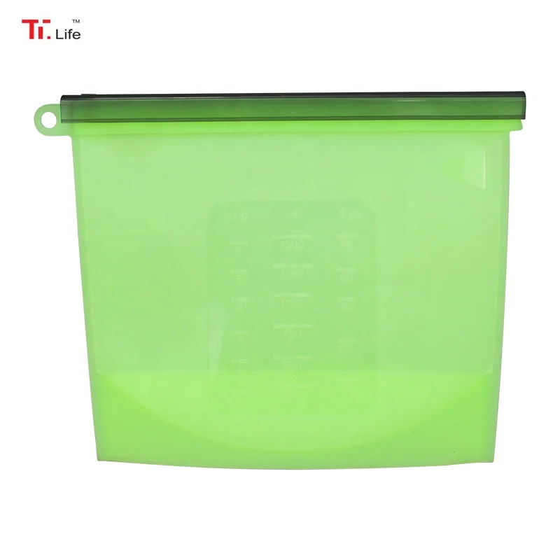 Food Grade Reusable Silicone Liquid Sandwich Packing Bags Food Storage Bags
