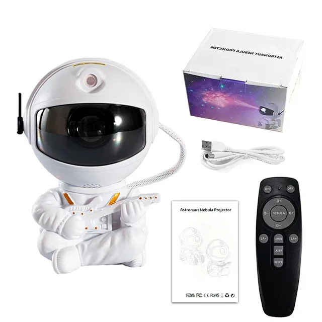 Astronaut Star Projector Star Projection Mode 360°Rotating Star Projector Galaxy Light USB Powered LED