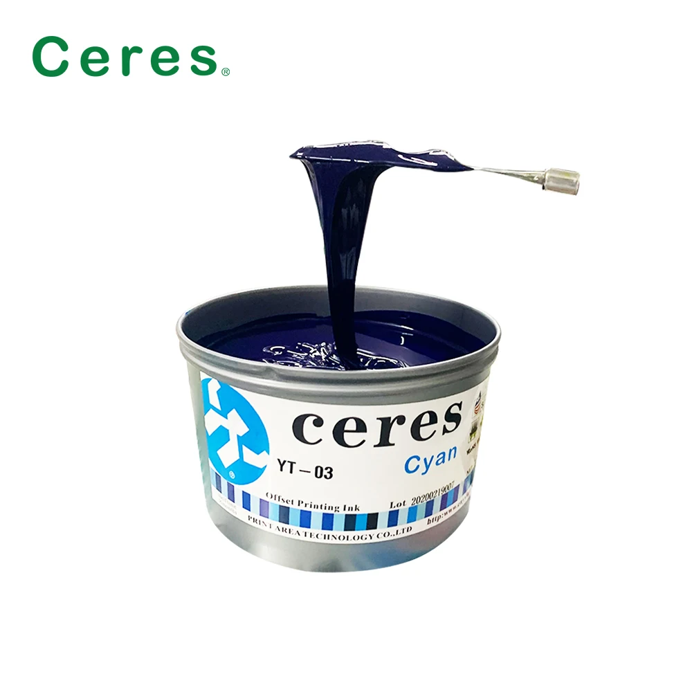 Ceres Advanced Sheet-fed Offset Printing Ink , Offset CMYK 4 Color Ink Manufacturer