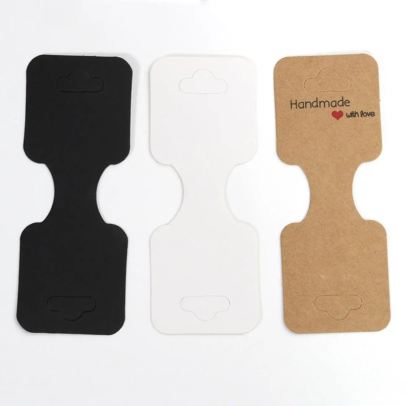 Hot Sale Custom Printing Jewelry Hang Tags High Quality Craft Paper Die Cut Fashion Necklace Earrings Hang Clothing Tags