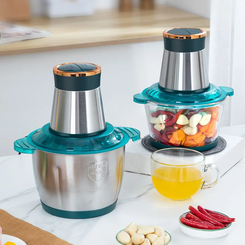 home kitchen food processor vegetable and meat chopper powerful 2l 3l stainless steel electric meat grinders