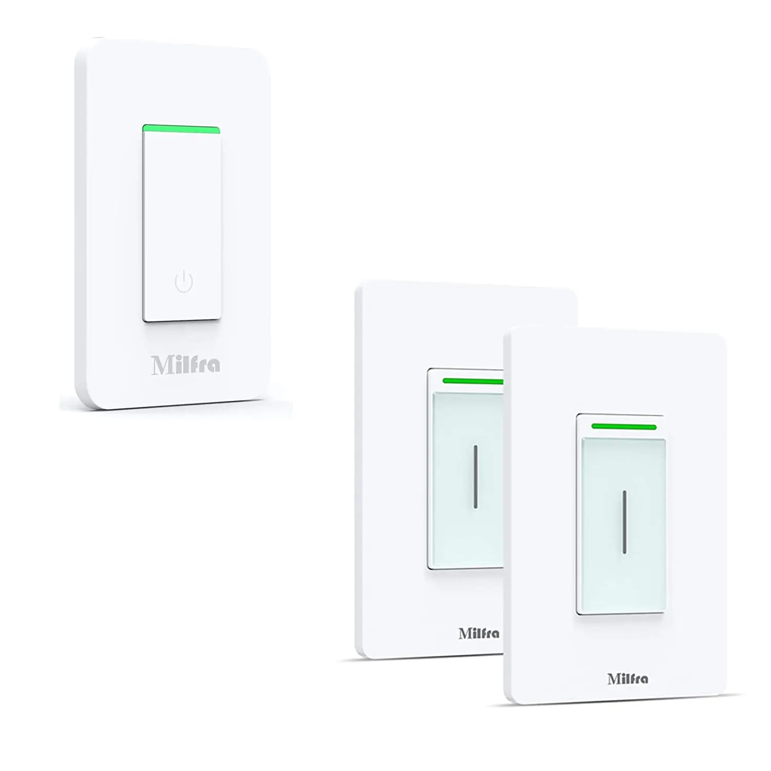 Remote Control, 2.4GHz Wi-Fi 3 Way Smart Switch WiFi Light Switch Three Way Compatible with Alexa and Google Home
