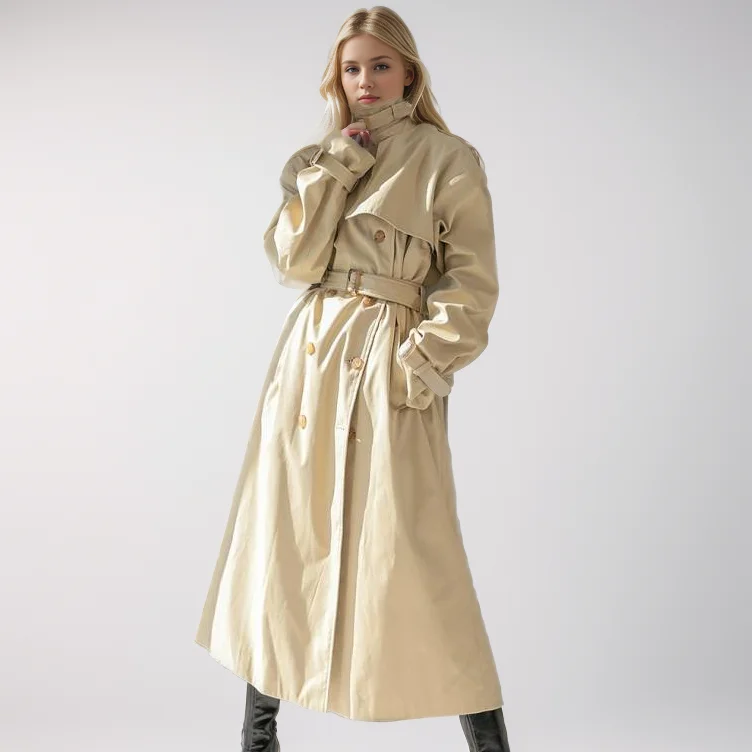 Женский ветрозащитный плащ