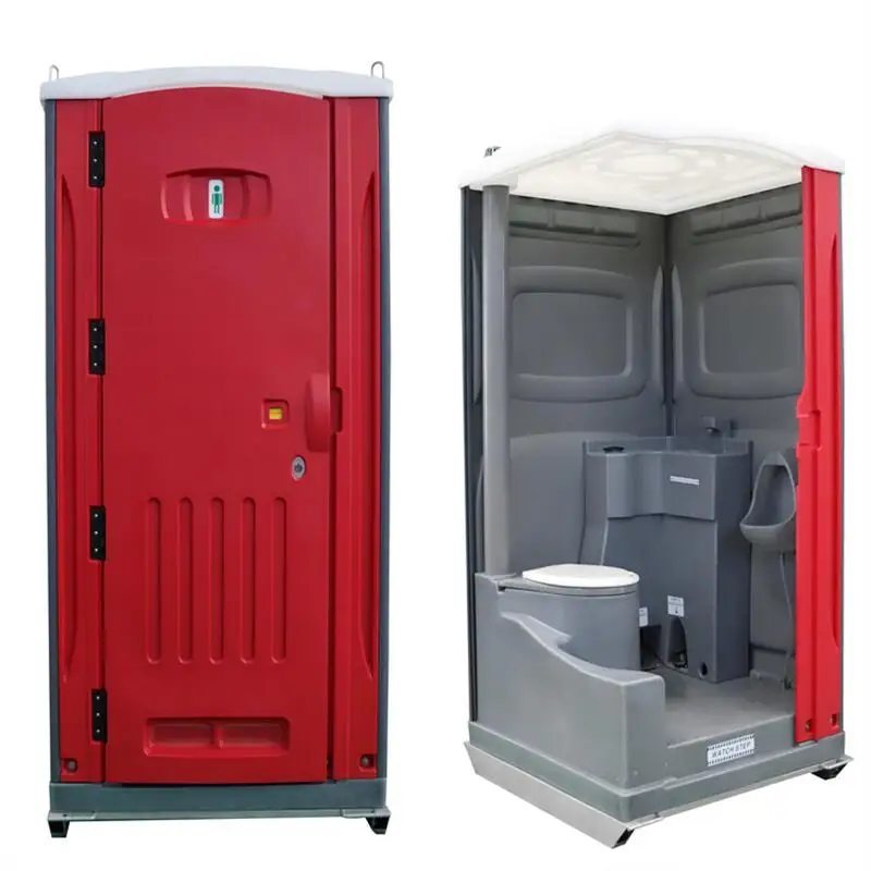 Prefab Worksite movable simple bathroom portable container portable toilet luxury hdpe plastic toilet room fora sale