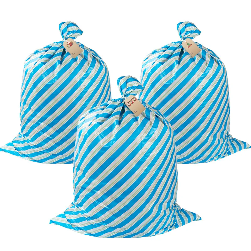 3 Pieces Blue Twill Pawn Bags Christmas Plastic Leaf Bags For Outdoor Fall Halloween Trash Bag Decoration  Lawn Packing