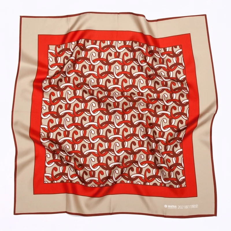 Фабрика Ханчжоу персонализированный логотип 90*90 70*70 53*53 саржевый атласный Шелковый шарф