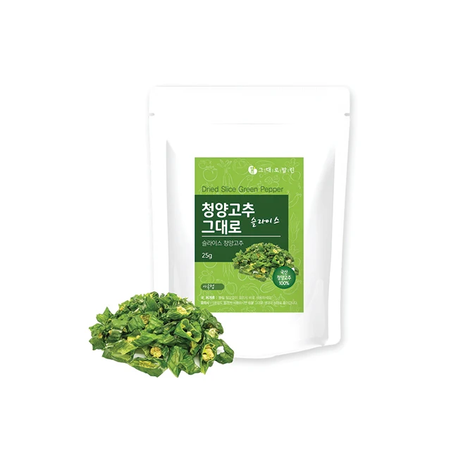 
Original Korean Food 100% Natural Dried Sliced Instant Vegetable Green Pepper Mushroom Green Onion 
