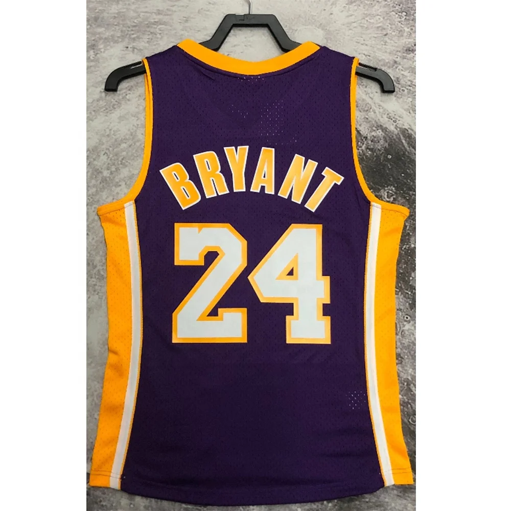 Новое поступление, лучшее качество, термопресс, латер Брайант, Ретро Баскетбольная форма, майка Митчелла, Джерси, Джерси, мэйл, форма для отброса назад