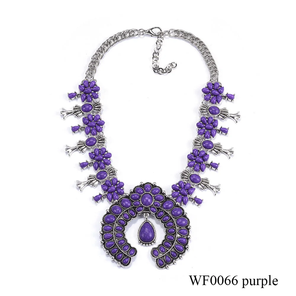 Navajo Jewelry Genuine Turquoise Squash Blossom necklace