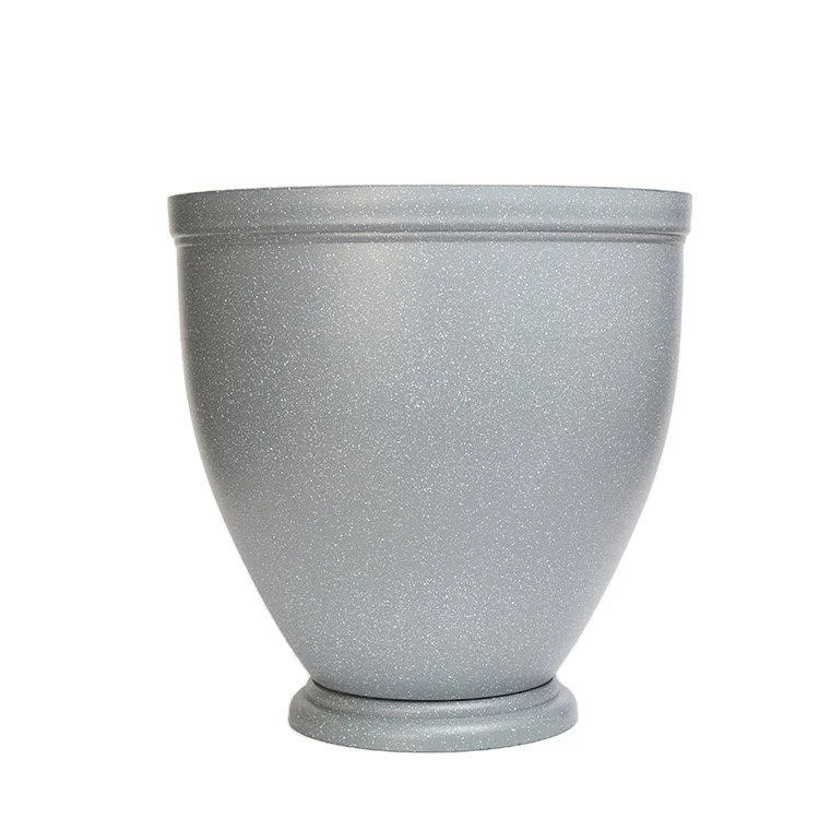 Home garden decorative indoor antique Vintage style large size resin plastic flower plant pot planters with saucer