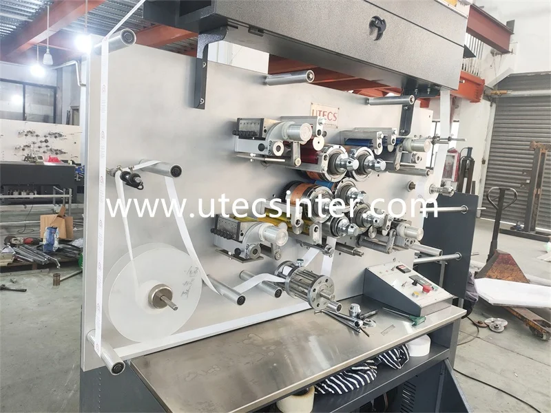 UGS1006 Impresora de etiquetas del lavado rotativa textile clothing washable apparel label rotary letter press printer