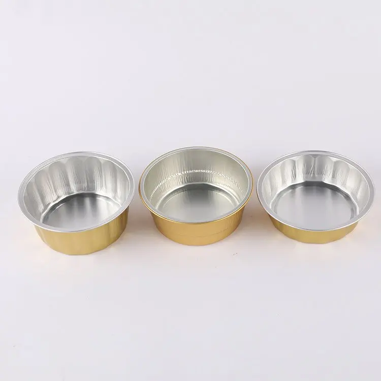 Take away disposable household round aluminium lunch fast alu food box