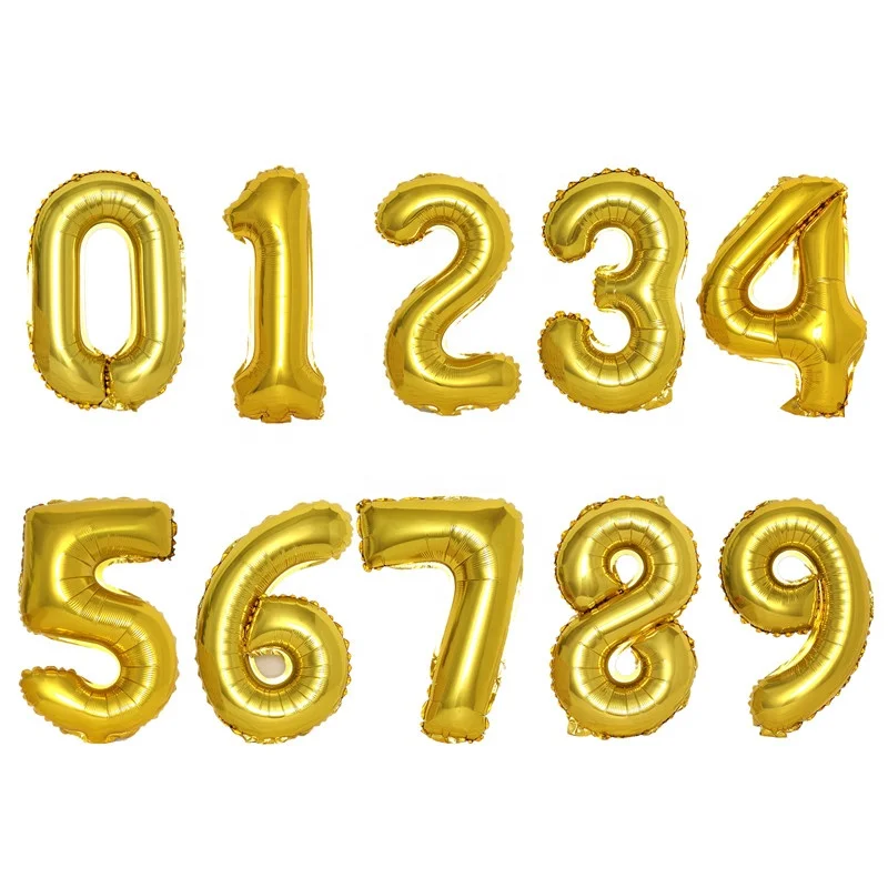 40 Inches 0-9 Number Available Foil Balloons Globos Digit Ballons Birthday Party Decorations Kids Wedding