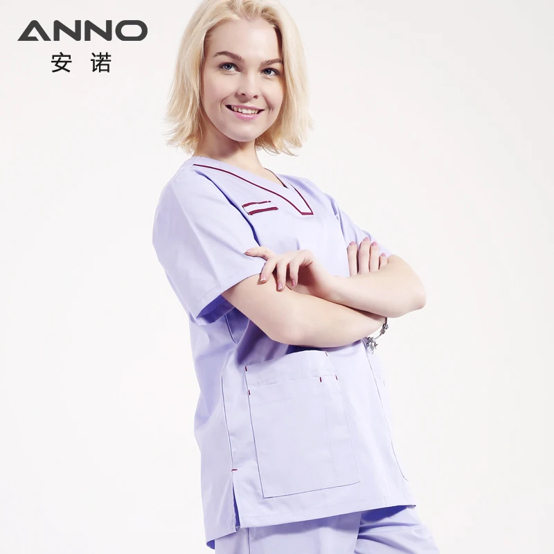 ANNO Hot Sell High Quality Medical Hospital Dental Doctor Nurse Unisex Scurbs Healthcare