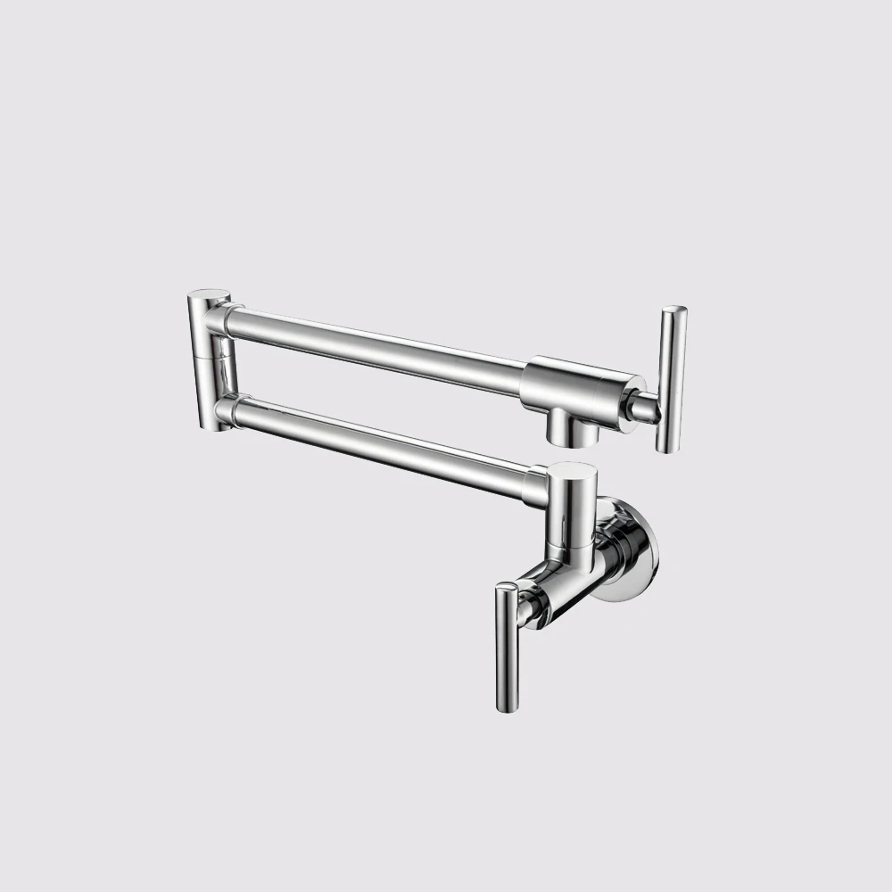 Wall Mounted Chrome Finish Brass Kitchen Use Pot Filler