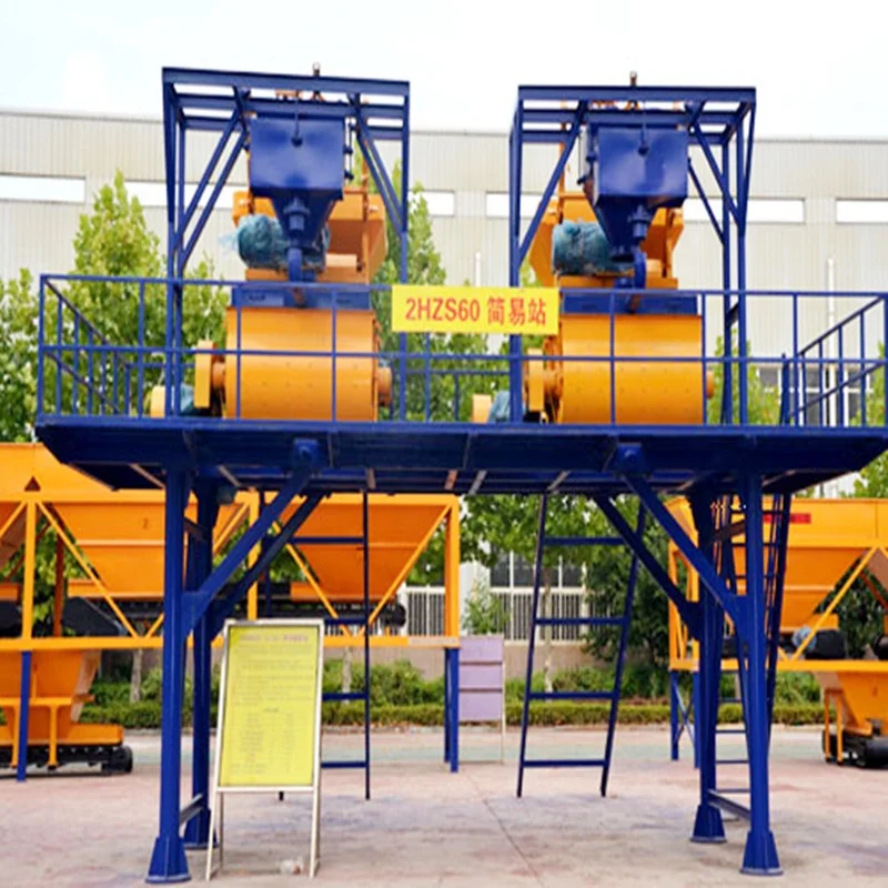 HZS60 Mini concrete batching plant for sale