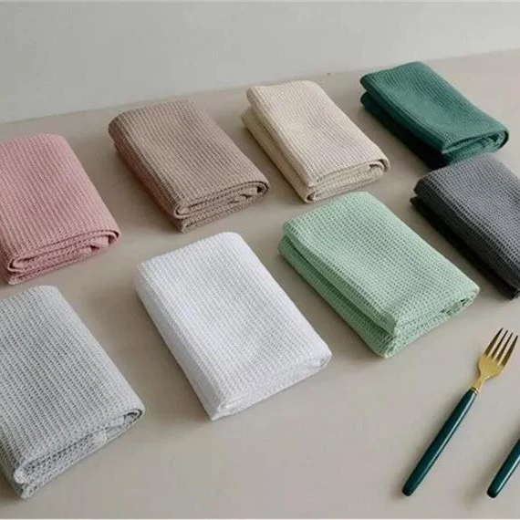 100% хлопковое кухонное чайное полотенце, льняное блюдо, чайное полотенце, хлопковое вафельное чайное полотенце, оптовая продажа