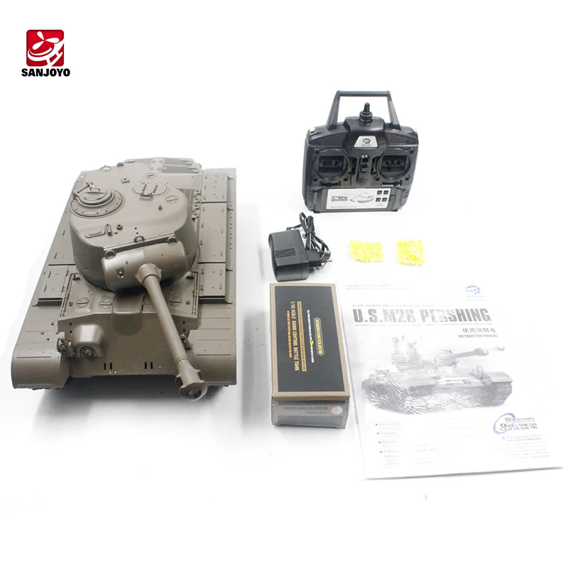 Remote Control Tank SJY-3838 Pershing M26 Heavy Remote Control Tank Metal Track Model Toy