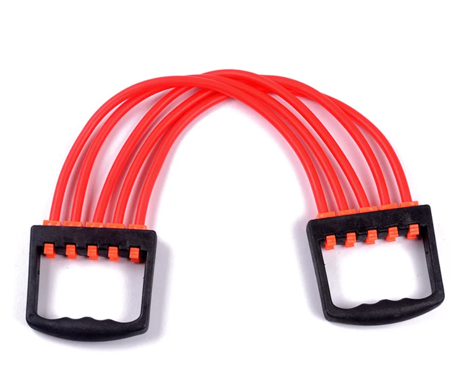 5 tubes adjustable chest expander for  strength Trainer for Home Gym Muscle Training Exerciser