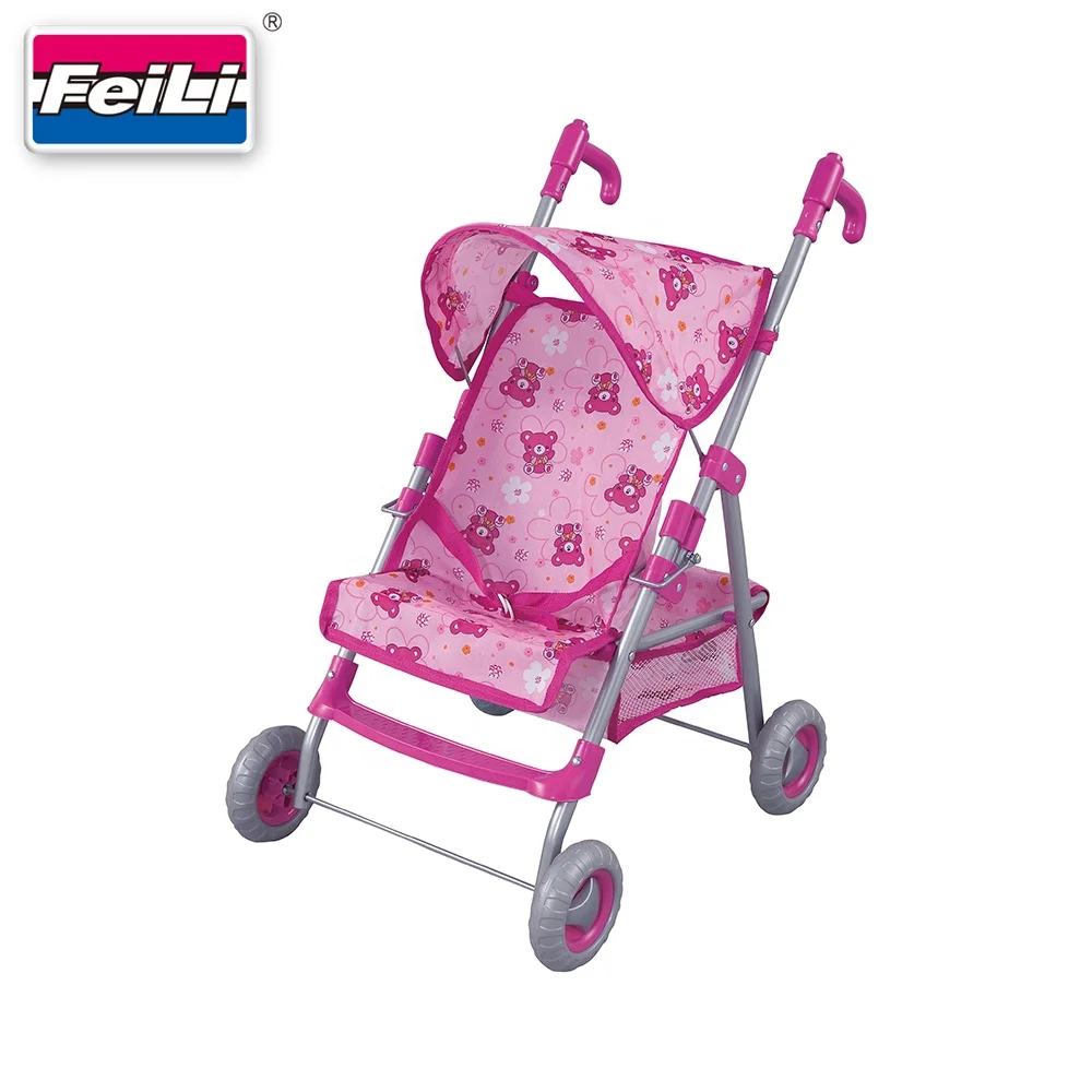 Feili stroller toy doll stroller with adjustable handel for girl doll carriage