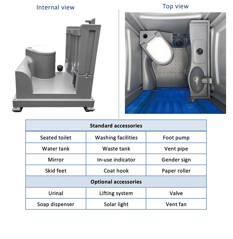 Outdoor Portable toilet Portable Bathroom Portable Public Toilet Cabin Outdoor Mobile Portable Toilet