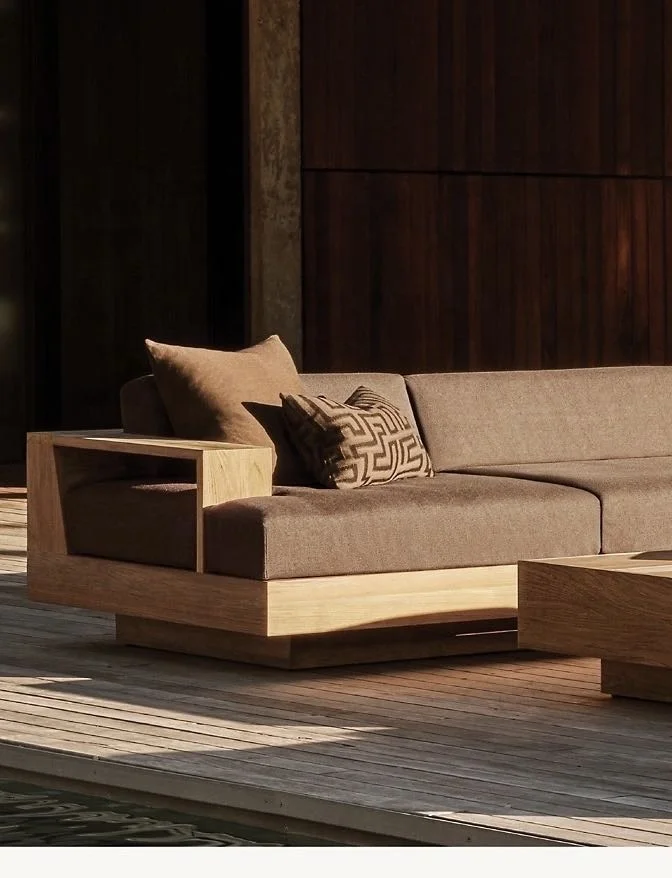 Luxury outdoor garden furniture, teak wood furniture, modern luxury furniture set