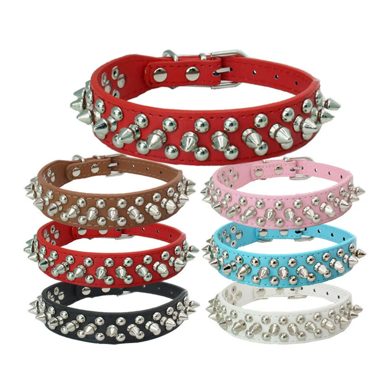 Personalized Release Stocked Spike Pet Collar High Quality Leather Fighting Dog Collar